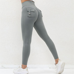 YG01-YG13 Shascullfites Melody Yoga Pants Pocket Push Up Leggings Women Gym Sport Fitness Yoga High Waist Leggings