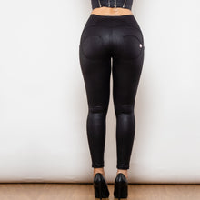 Load image into Gallery viewer, 3022CBCPB Shascullfites lulu Crackle Black Coated Lifting Pants Button Up