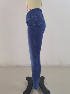SH301-2 Shascullfites Dark Blue Yellow Thread X Cross G2 Lift Jeans
