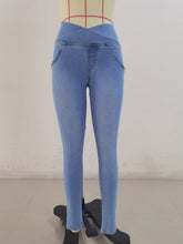 Load image into Gallery viewer, SH303 Shascullfites Sky Blue X Cross G2 Lift Jeans
