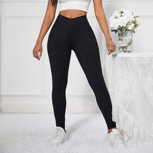 2128XCBPCVL Shascullfites Melody X Cross Black Polyamide Camo V Shape Leggings