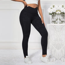 Load image into Gallery viewer, 2128XCBPCVL Shascullfites Melody X Cross Black Polyamide Camo V Shape Leggings