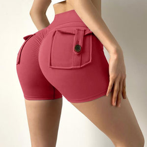 YG16-YG26 Shascullfites Melody Sports Yoga Cargo Shorts with Pockets