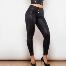 Load image into Gallery viewer, 3022CBCPB Shascullfites lulu Crackle Black Coated Lifting Pants Button Up