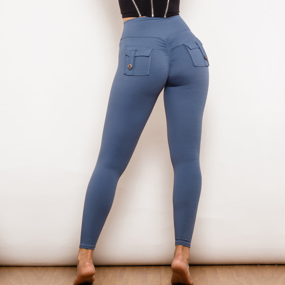 YG01-YG13 Shascullfites Melody Yoga Pants Pocket Push Up Leggings Women Gym Sport Fitness Yoga High Waist Leggings