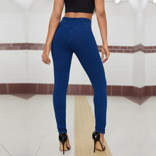 Load image into Gallery viewer, 604DBRJWPBP Shascullfites Melody Dark Blue Regular Jeans Button Up