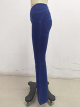 Load image into Gallery viewer, SH201 Shascullfites Dark Blue X Cross Flare G2 Lift Jeggings