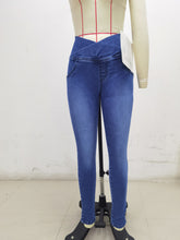 Load image into Gallery viewer, SH301 Shascullfites Dark Blue X Cross Flare G2 Lift Jeans