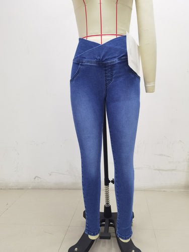 SH301 Shascullfites Dark Blue X Cross Flare G2 Lift Jeans