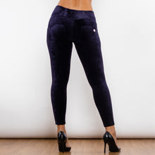 Load image into Gallery viewer, 320POCHLL Shascullfites Purple Orchid Chenille High Waist Lifting Leggings