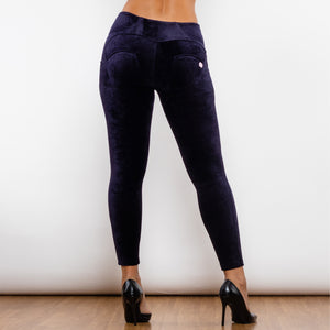 320POCHLL Shascullfites Purple Orchid Chenille High Waist Lifting Leggings