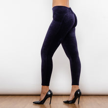 Load image into Gallery viewer, 320POCHLL Shascullfites Purple Orchid Chenille High Waist Lifting Leggings