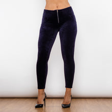 Load image into Gallery viewer, 320POCHLL Shascullfites Purple Orchid Chenille High Waist Lifting Leggings