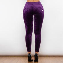 Load image into Gallery viewer, 312PCHLL Shascullfites Purple Chenille High Waist Lifting Leggings