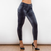 Load image into Gallery viewer, 314GCHLL Shascullfites Grey Chenille High Waist Lifting Leggings