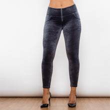 Load image into Gallery viewer, 314GCHLL Shascullfites Grey Chenille High Waist Lifting Leggings