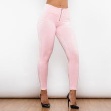 Load image into Gallery viewer, 317PCHLL Shascullfites Pink Chenille High Waist Lifting Leggings