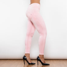 Load image into Gallery viewer, 317PCHLL Shascullfites Pink Chenille High Waist Lifting Leggings
