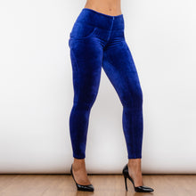 Load image into Gallery viewer, 313BCHLL Shascullfites Blue Chenille High Waist Lifting Leggings
