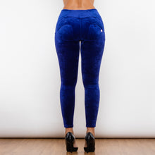 Load image into Gallery viewer, 313BCHLL Shascullfites Blue Chenille High Waist Lifting Leggings