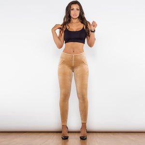 319YCHLL Shascullfites Yellow Chenille High Waist Lifting Leggings