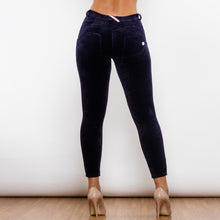 Load image into Gallery viewer, 321POCMLL Shascullfites Purple Orchid Chenille Middle Waist Lifting Leggings