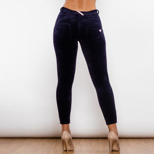321POCMLL Shascullfites Purple Orchid Chenille Middle Waist Lifting Leggings