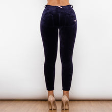 Load image into Gallery viewer, 321POCMLL Shascullfites Purple Orchid Chenille Middle Waist Lifting Leggings