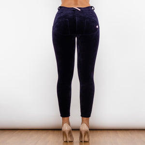 321POCMLL Shascullfites Purple Orchid Chenille Middle Waist Lifting Leggings