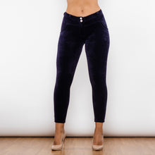 Load image into Gallery viewer, 321POCMLL Shascullfites Purple Orchid Chenille Middle Waist Lifting Leggings