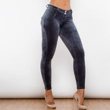 Load image into Gallery viewer, 306GCMLL Shascullfites Grey Chenille Middle Waist Lifting Leggings