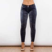 Load image into Gallery viewer, 306GCMLL Shascullfites Grey Chenille Middle Waist Lifting Leggings