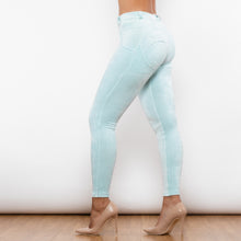 Load image into Gallery viewer, 307EGCMLL Shascullfites Emerald Green Chenille Middle Waist Lifting Leggings
