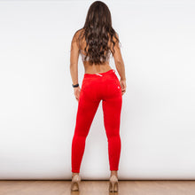 Load image into Gallery viewer, 310RCMLL Shascullfites Red Chenille Middle Waist Lifting Leggings