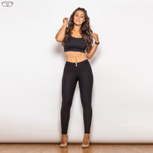 Load image into Gallery viewer, 210BRMLP Shascullfites Black Roman Middle Waist Lift Pants