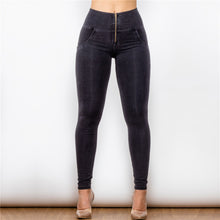 Load image into Gallery viewer, 22022HWDBlackJ Shascullfites High Waist Dark Thread Black Jeans
