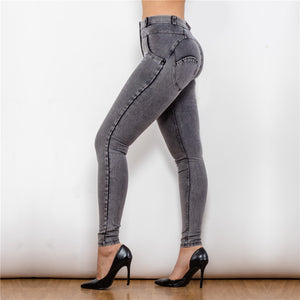 25025MWDGreyJ Shascullfites Middle Waist Dark Thread Grey Jeans