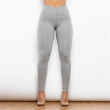 Load image into Gallery viewer, 34034HWGK Shascullfites High Waist Grey Knitted Leggings