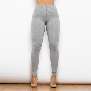 34034HWGK Shascullfites High Waist Grey Knitted Leggings