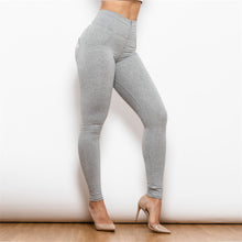 Load image into Gallery viewer, 34034HWGK Shascullfites High Waist Grey Knitted Leggings