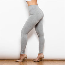 Load image into Gallery viewer, 34034HWGK Shascullfites High Waist Grey Knitted Leggings