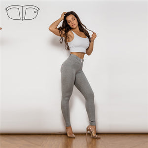 35035MWGK Shascullfites Middle Waist Grey Knitted Leggings