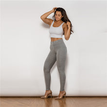 Load image into Gallery viewer, 35035MWGK Shascullfites Middle Waist Grey Knitted Leggings