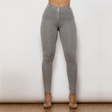 Load image into Gallery viewer, 35035MWGK Shascullfites Middle Waist Grey Knitted Leggings