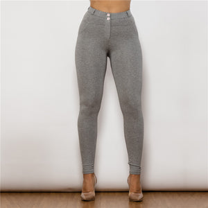 35035MWGK Shascullfites Middle Waist Grey Knitted Leggings