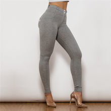 Load image into Gallery viewer, 35035MWGK Shascullfites Middle Waist Grey Knitted Leggings