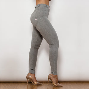 35035MWGK Shascullfites Middle Waist Grey Knitted Leggings