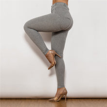 Load image into Gallery viewer, 35035MWGK Shascullfites Middle Waist Grey Knitted Leggings