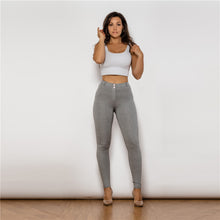 Load image into Gallery viewer, 35035MWGK Shascullfites Middle Waist Grey Knitted Leggings