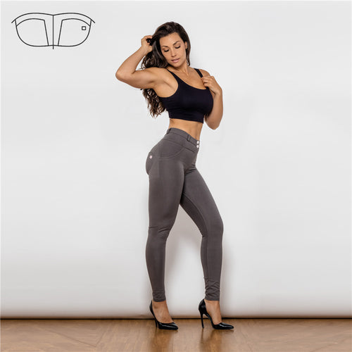 37037MWOK Shascullfites Middle Waist Olive Knitted Leggings